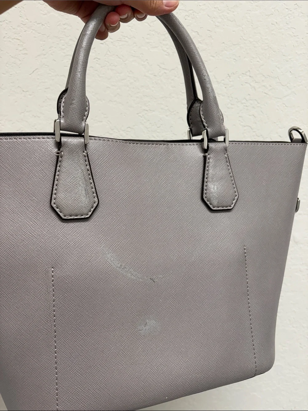 Michael Kors Grey Saffiano Leather Tote